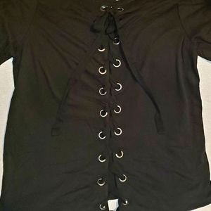 Torrid sweatshirt with tie up back size 1